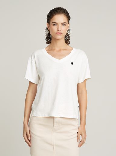 Open V-Neck Relaxed Top